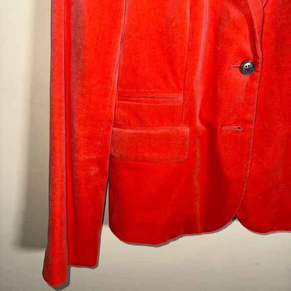 J.CREW Schoolboy coral velvet special occasion party office wear blazer 6 - Picture 5 of 7